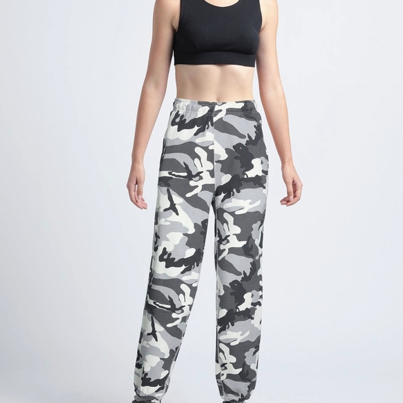 Brand NEW with Tags. Nike Gray and Black Camouflage Joggers with Elastic Cuffs - Picture 1 of 4